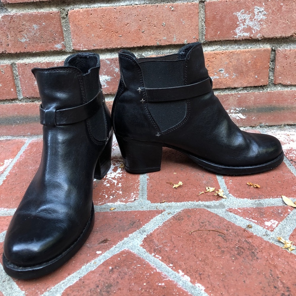 Rag and Bone Black Leather Booties